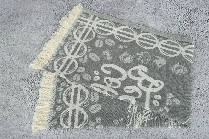 Monogram Hand Towel, Home Decor Towel, Personalized Kitchen Towel, Custom Name Towel, 28x20 Cotton Coffee Patterned Towel, Personalized Gifts - 7