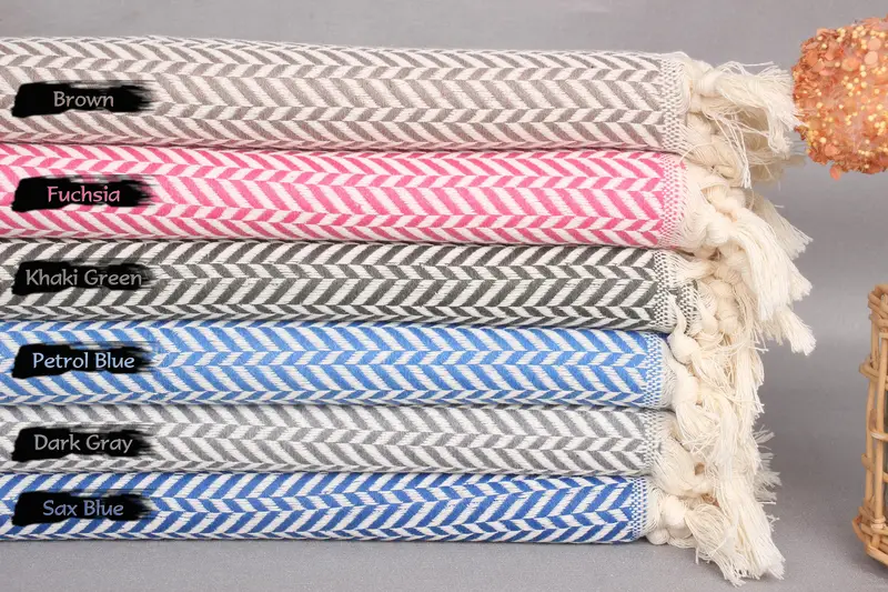 Personalized Gifts, Bathroom Towels, Gifts For Him, 36x18 Cotton Chevron Towel, Small Towel, Wedding Favors, Xmas Gifts, Valentine Day Gift For Her - 2