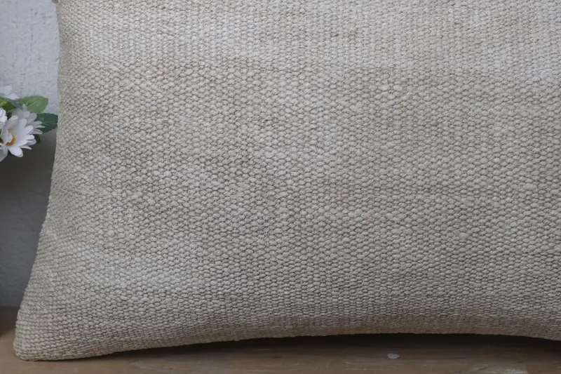 16x24 Beige Pillow Case, Boho Throw Pillow Cover, Vintage Kilim Throw Pillow, Boho Pillow Sham Cover, Pillow Case, Home Decor Pillow - 3