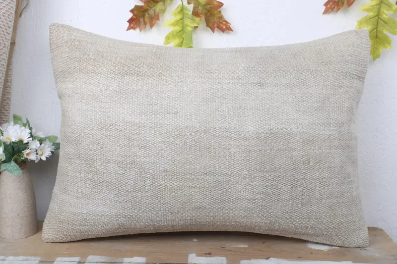 16x24 Beige Pillow Case, Boho Throw Pillow Cover, Vintage Kilim Throw Pillow, Boho Pillow Sham Cover, Pillow Case, Home Decor Pillow - 2