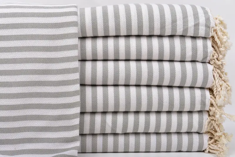 70x40 Cotton Striped Towel, Scarf Towel, Gift For Best Friend, Custom Beach Towel, Gifts For Him, Personalized Bridesmaid Beach Towel, Luxury towel - 1