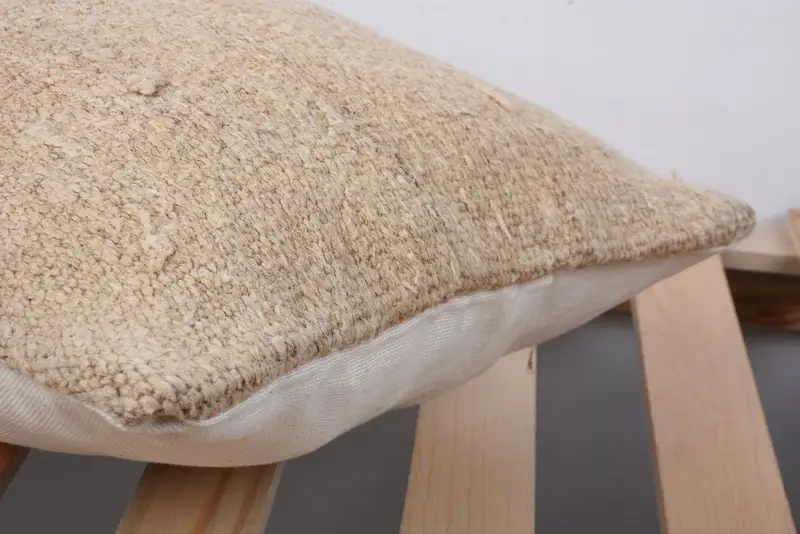 Turkish Kilim Pillow, Cushion Cover, 12x20 Beige Pillow Case, Throw Kilim Pillow, Interior Designer Pillow, Handmade Throw Pillow Sham - 7