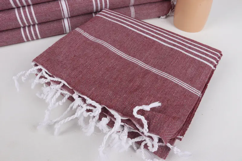 Monogrammed Turkish Towel, Bridesmaid Gifts, Cute Beach Towel, Personalised Gift, 70x40 Cotton Striped Towel, Peshtemal Towel, Lightweight towel - 5