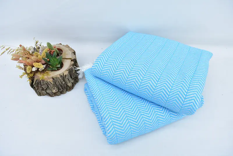 Bridesmaid Gifts, Decorative Blanket, Wedding Anniversary Gift, 92x76 Cotton Chevron Towel, Family Gift Basket, Christmas Favors, Bachelorette Gifts - 4