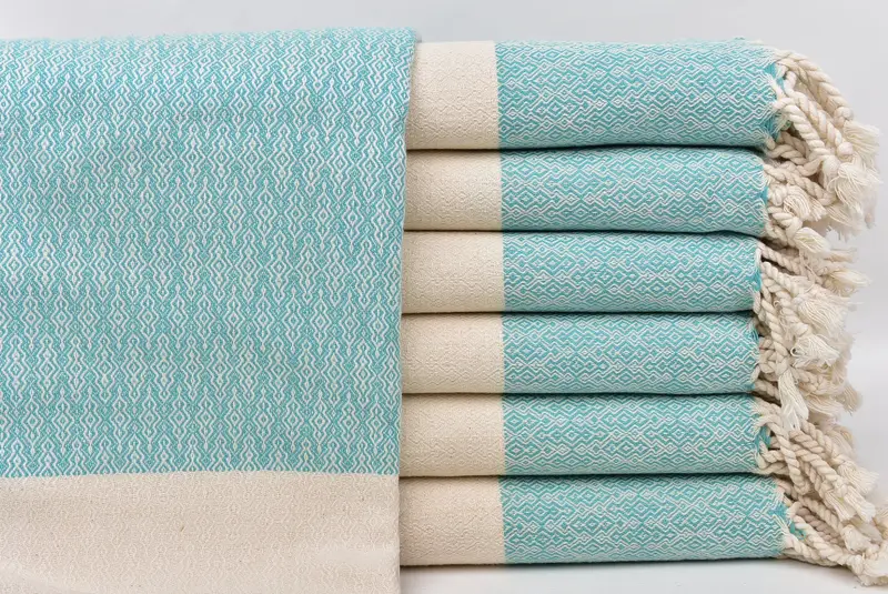 Beach Wedding Favor, 68x36 Cotton Diamond Towel, Turkish beach towel, Luxury towel, Bachelorette Party Favors, Valentines Day Gift Idea - 1