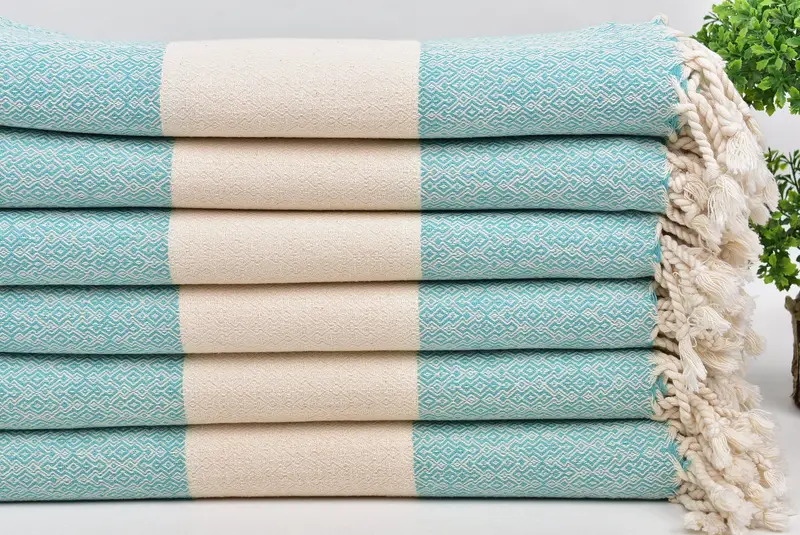 Beach Wedding Favor, 68x36 Cotton Diamond Towel, Turkish beach towel, Luxury towel, Bachelorette Party Favors, Valentines Day Gift Idea - 3