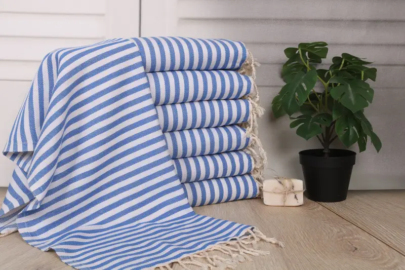 Personalized Gift, Gift Boxes Tea Towels, Wedding Favors, Personalized Home Gift Wedding, Personalized Dish Towel, 40x18 Cotton Striped Towel - 1