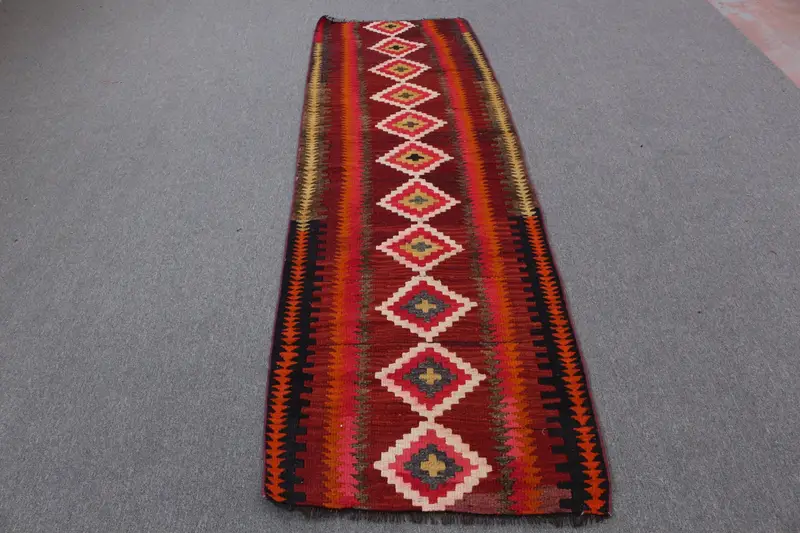 Teppich in Rot und Orange, 8,5 x 8,53 Fuß, geometrisches Blumenmuster