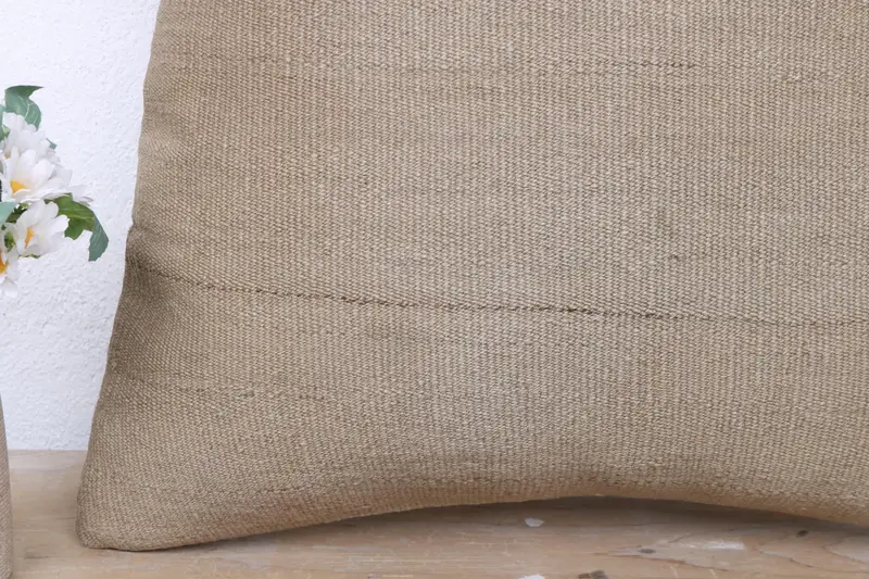 Antique Pillows, Designer Throw Pillow Cover, Kilim Pillow, Cushion Cover, Pastel Cushion, 18x18 Brown Cushion, Handwoven Cushion, Pillow for Couch - 3