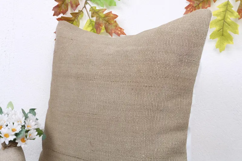 Antique Pillows, Designer Throw Pillow Cover, Kilim Pillow, Cushion Cover, Pastel Cushion, 18x18 Brown Cushion, Handwoven Cushion, Pillow for Couch - 5