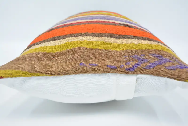 12x24 Brown Cushion Case, Cushion Cover, Neutral Pillow Case, Throw Kilim Pillow, Indoor Cushion Case, Vintage Kilim Throw Pillow, Kilim Pillow - 5