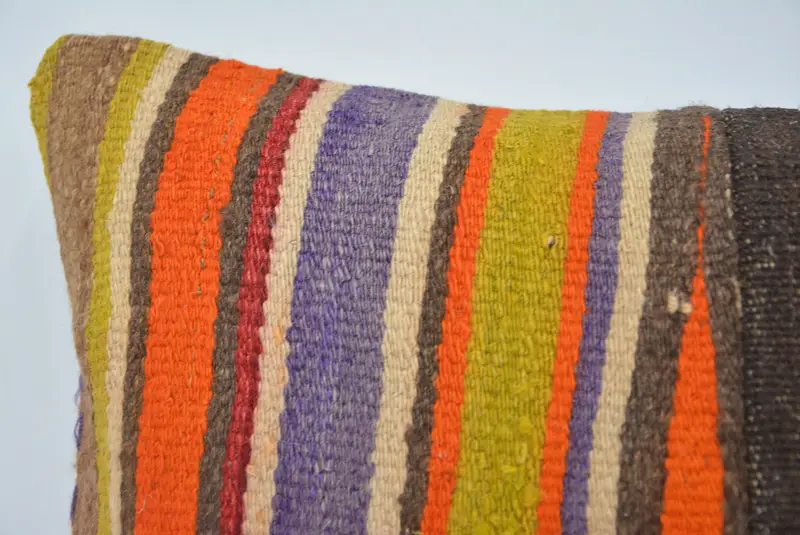 12x24 Brown Cushion Case, Cushion Cover, Neutral Pillow Case, Throw Kilim Pillow, Indoor Cushion Case, Vintage Kilim Throw Pillow, Kilim Pillow - 2
