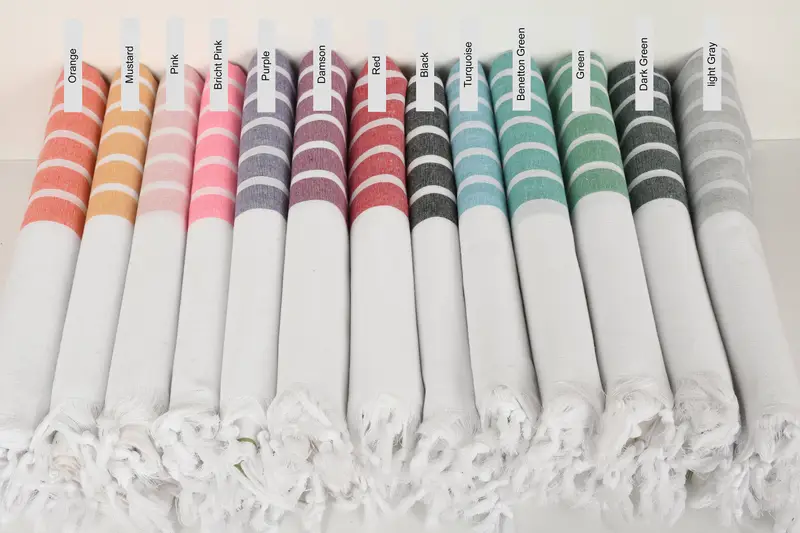 Personalized Beach Towel, Yoga Towel, Bachelor Party Gifts, Personalized Wedding Gift, 70x40 Cotton Striped Towel, Custom Name Towel, Organic towel - 1