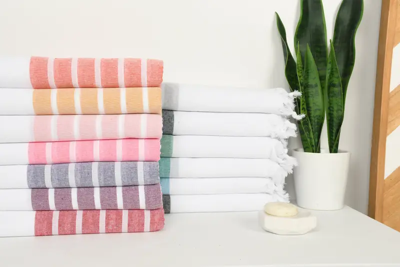 Personalized Beach Towel, Yoga Towel, Bachelor Party Gifts, Personalized Wedding Gift, 70x40 Cotton Striped Towel, Custom Name Towel, Organic towel - 2