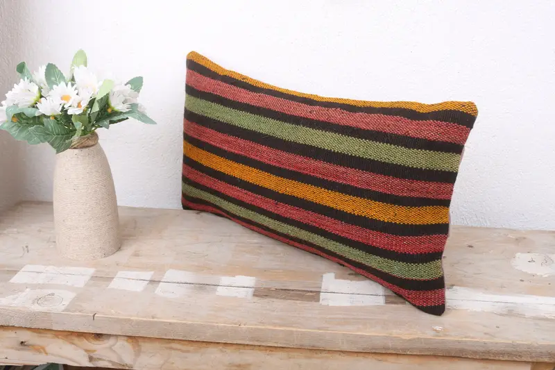 8x16 Red Cushion Case, Interior Designer Pillow, Pillow, Turkish Kilim Pillow, Living Room Throw Cushion, Vintage Kilim Throw Pillow - 4