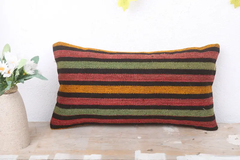 8x16 Red Cushion Case, Interior Designer Pillow, Pillow, Turkish Kilim Pillow, Living Room Throw Cushion, Vintage Kilim Throw Pillow - 2