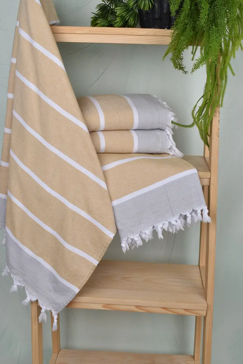 68x40 Cotton Striped Terry Towel, Lightweight Turkish towel, Custom Name Towel, Absorbent Turkish towel, Best Friend Gift, Bachelor Party Favors - 6