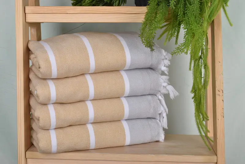 68x40 Cotton Striped Terry Towel, Lightweight Turkish towel, Custom Name Towel, Absorbent Turkish towel, Best Friend Gift, Bachelor Party Favors - 1