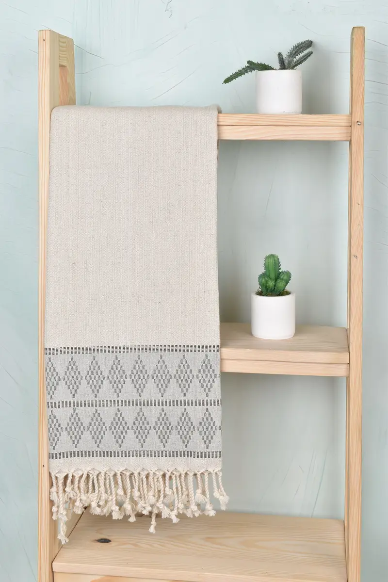 Sand-resistant towel, Beach Theme Bachelorette Party Gifts, Turkish Towel Beach, Absorbent towel, Memorial Gift, 70x36 Linen Kilim Design Towel - 8