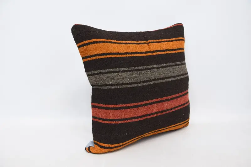 Tribal Pillow Cover, Vintage Pillow, Pillow, 20x20 Brown Pillow Case, Gift Pillow, Vintage Kilim Pillow, Cozy Throw Cushion, Accent Pillow - 3