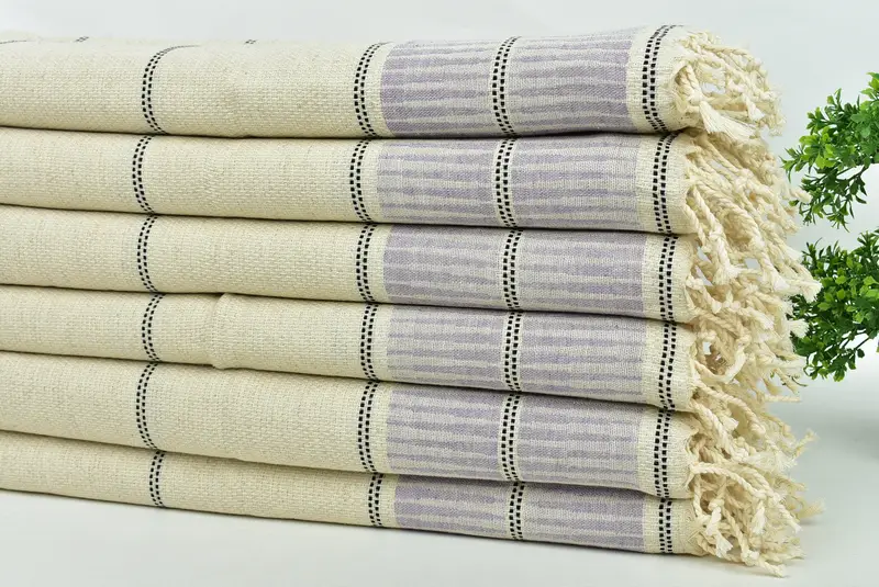 Banyo havlu, plaj teması düğün hediyesi, özel el havlu, 40x20 keten çizgili havlu, banyo havlu, Noel hediyeleri, monogram el havlu, spa havlu - 3