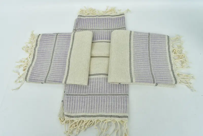 Banyo havlu, plaj teması düğün hediyesi, özel el havlu, 40x20 keten çizgili havlu, banyo havlu, Noel hediyeleri, monogram el havlu, spa havlu - 6