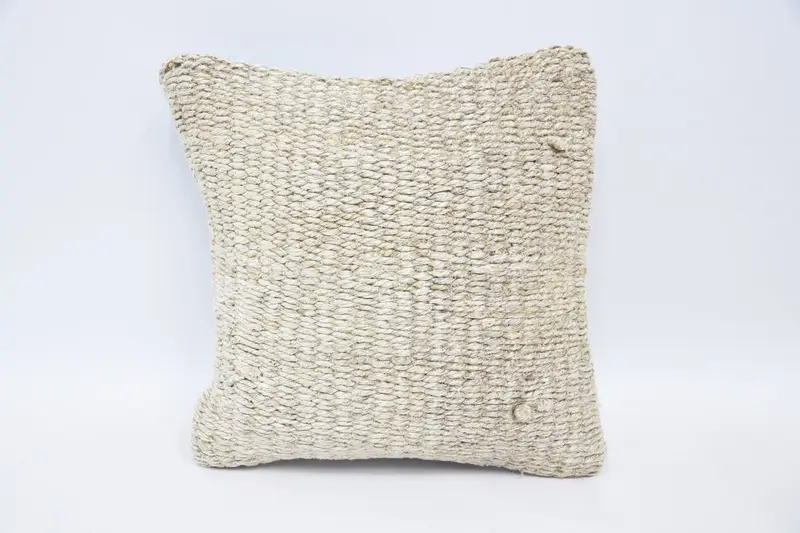 Boho Chic Pillow, Customized Pillow Case, 12x12 White Pillow, Interior Designer Pillow, Cotton Pillow, Turkish Pillow, Pillow Sham, Pillow for Couch - 1