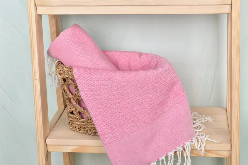 Turkish hand towel, Custom Beach Towel, 70x38 Cotton Geometric Towel, First Wedding Anniversary Gift, Peshtemal, Lightweight Turkish towel - 4