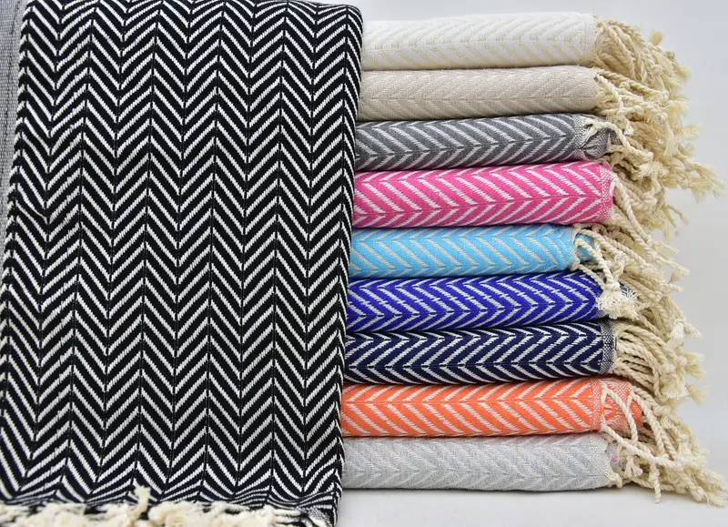 Yumuşak havlu, emici havlu, düğün günü için hediye, Florida Bachelorette Party Favors, Türk el havlu, benzersiz hediye, 70x40 pamuk zig zag havlu - 3
