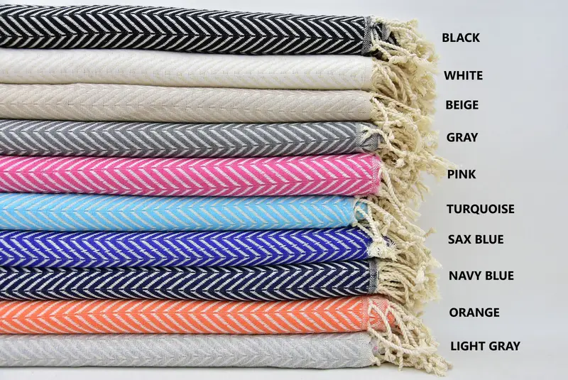 Yumuşak havlu, emici havlu, düğün günü için hediye, Florida Bachelorette Party Favors, Türk el havlu, benzersiz hediye, 70x40 pamuk zig zag havlu - 1
