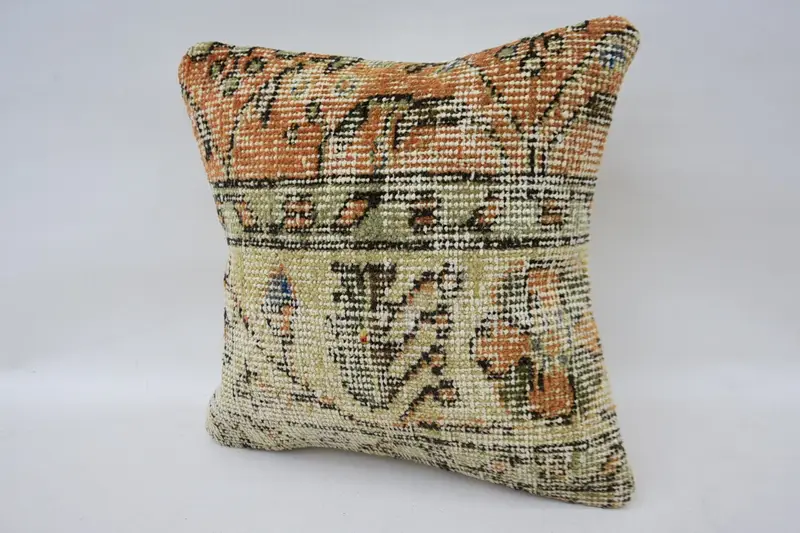 Pillow for Sofa, Cushion Case, Boho Pillow Sham Cover, Pillow for Couch, 12x12 Orange Cushion Cover, Nautical Throw Pillow - 3