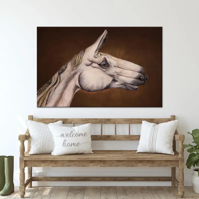 Ethereal Surreal Abstract Horse Canvas Print - Artistic Elegance