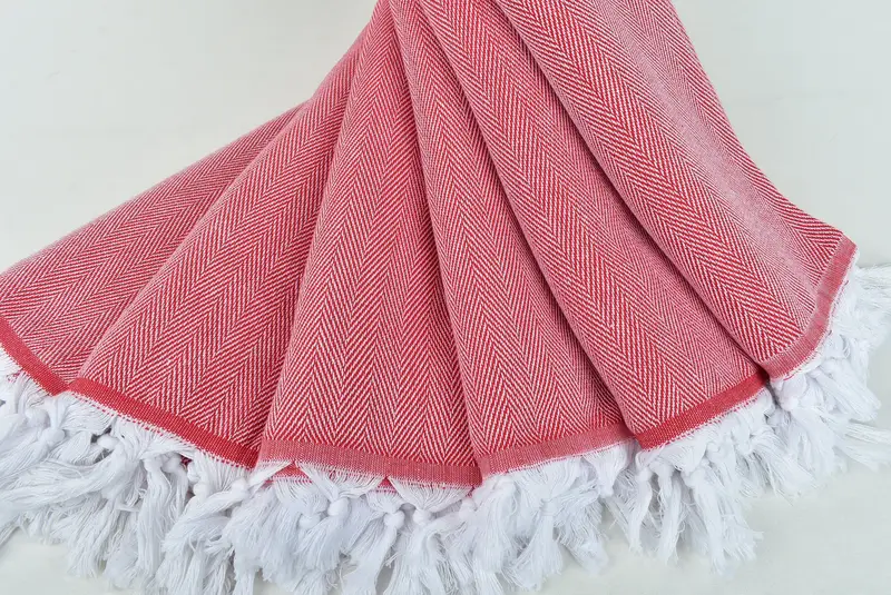 Monogram Beach Towel, 70x40 Cotton Herringbone Towel, Best Friend Gift Ideas, Quick-Dry Beach Towel, Peshtemal Towel, Unique Wedding Gift - 4