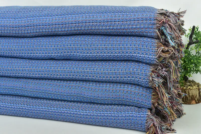 90x88 Cotton Colorful Diamond Towel, Turkish Cotton Blanket, Custom Blanket, Monogram Beach Blanket, Throw Blanket, Bedspread, Valentines Gift - 3