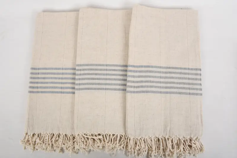 Eco-friendly Turkish towel for home and travel, 68x36 Cotton Striped Towel, Bachelor Gifts, Summer Gift, Embroidery Towels, Beach Towel Gift - 3