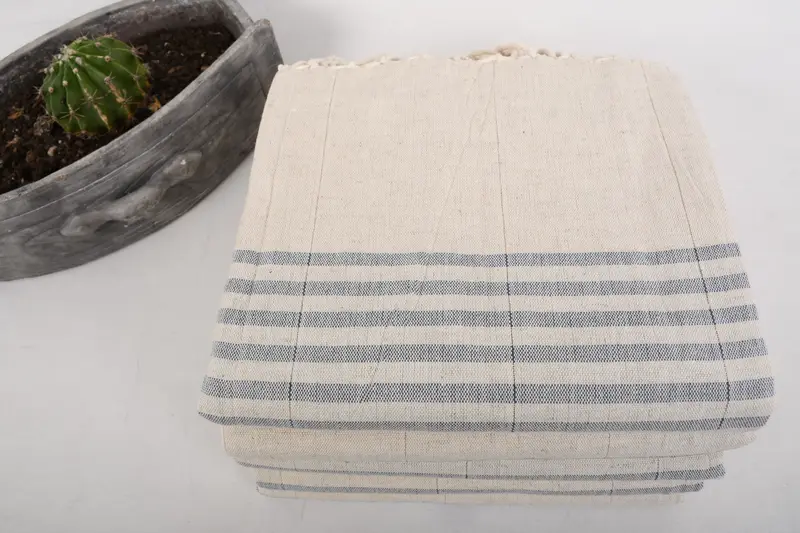 Eco-friendly Turkish towel for home and travel, 68x36 Cotton Striped Towel, Bachelor Gifts, Summer Gift, Embroidery Towels, Beach Towel Gift - 4