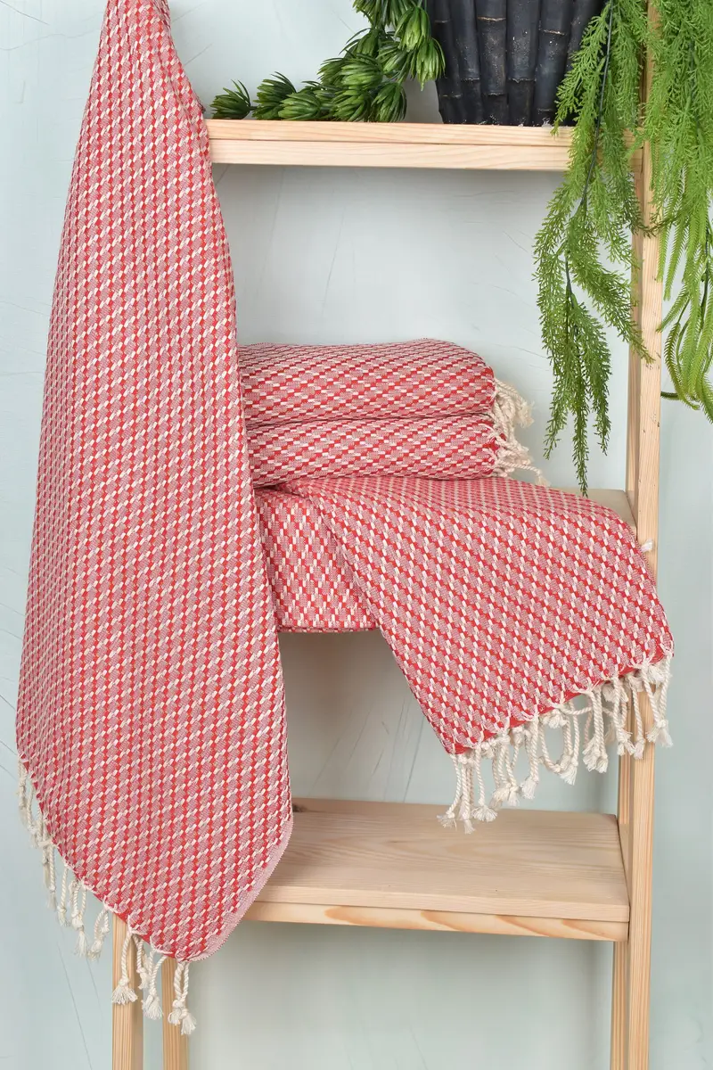 68x40 Cotton Geometric Towel, Sand-resistant Turkish towel for travel, Gift For Him, Beach Towel Gift, Organic towel, Decorative Towel, Home Gift - 6