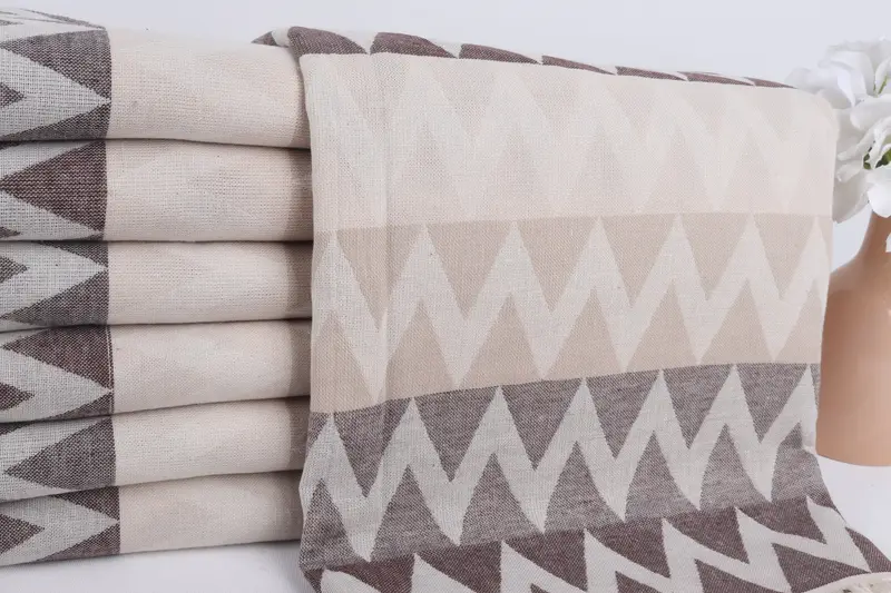 Turkish Towel USA, Sand-Resistant Peshtemal, Fouta towel, Summer Towel, Custom Gift, 70x40 Cotton Zigzag Design Towel, Spa Gift, Decorative Towel - 3