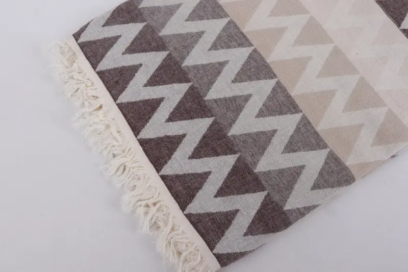 Turkish Towel USA, Sand-Resistant Peshtemal, Fouta towel, Summer Towel, Custom Gift, 70x40 Cotton Zigzag Design Towel, Spa Gift, Decorative Towel - 8