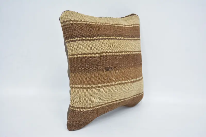 Embroidered Geometric Pillow, 12x12 Inches Decorative Pillow - 3