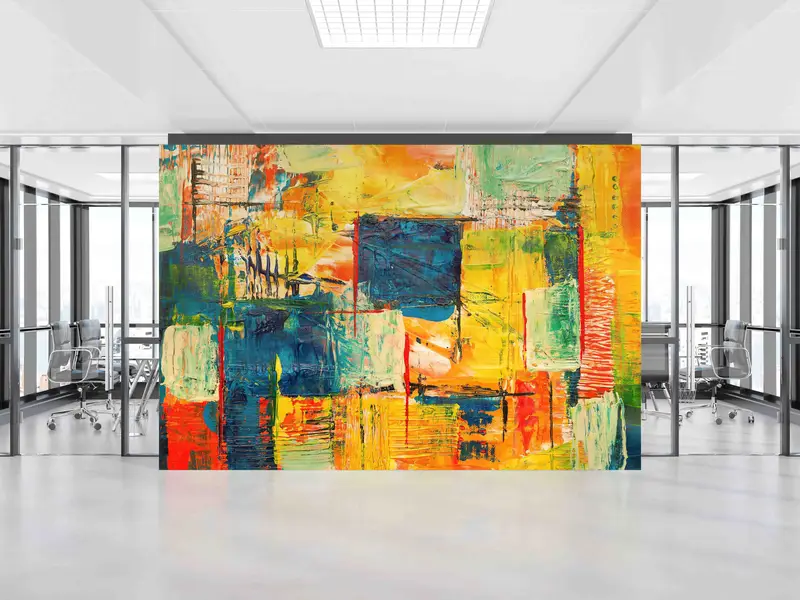 Trendige marineblaue bedruckte Tapete: Moderne, luxuriöse Inneneinrichtung