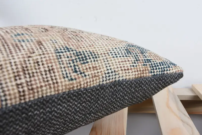 Cushion, Kilim Pillow, 12x12 Blue Pillow Cover, Outdoor Pillow Case, Boho Pillow Sham Cover, Indoor Pillow, Turkish Kilim Pillow - 7