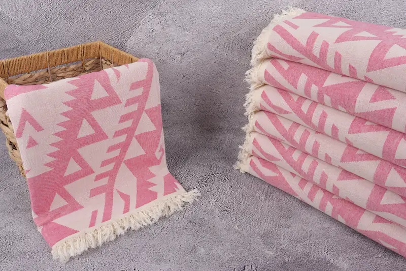 Luxury towel, Peshtemal, 76x40 Cotton Geometric Towel, Beach Theme Wedding Gift, Fouta towel, Monogram Turkish Bath Towel, Spa Towel, Soft towel - 4