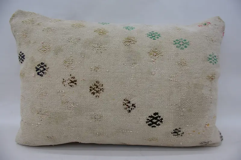 Pillow Case, Wholesale Cushion, Hippie Throw Pillow Case, Gift Pillow, 16x24 Beige Cushion Case, Turkish Pillow, Vintage Kilim Pillow - 4