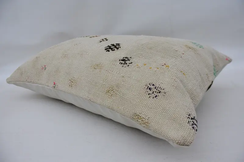 Pillow Case, Wholesale Cushion, Hippie Throw Pillow Case, Gift Pillow, 16x24 Beige Cushion Case, Turkish Pillow, Vintage Kilim Pillow - 6