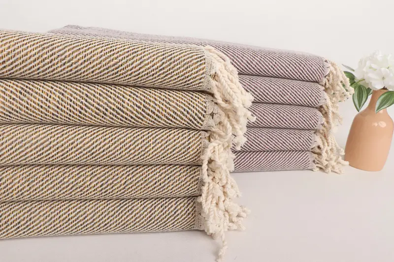 Quick-Dry Beach Towel, 70x40 Cotton Chevron Towel, Embroidered Towel, Bridal Gifts, Cute Beach Towel, Personalized Bridesmaid Gift, Scarf Towel - 2