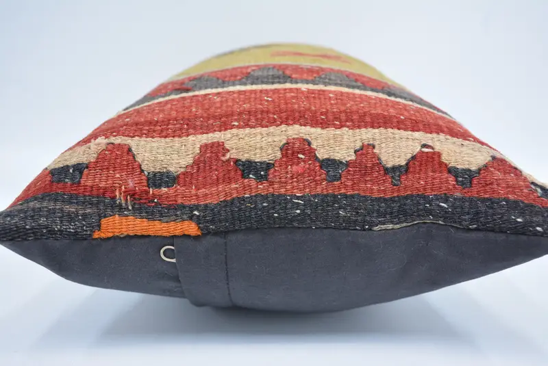 Throw Kilim Pillow, Couch Pillow Sham, Pillow, Interior Designer Pillow, 12x24 Green Cushion Cover, Kilim Pillow Cover, Handmade Throw Pillow - 5
