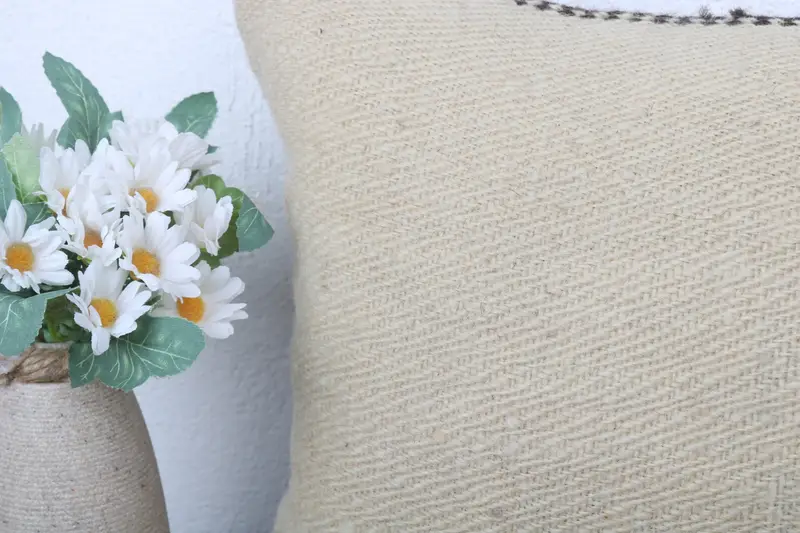 Turkish Kilim Pillow, Pillow Cover, Boho Pillow Sham Cover, Muted Cushion Case, Boho Pillow, Indoor Pillow Case, 12x24 Beige Pillow - 3