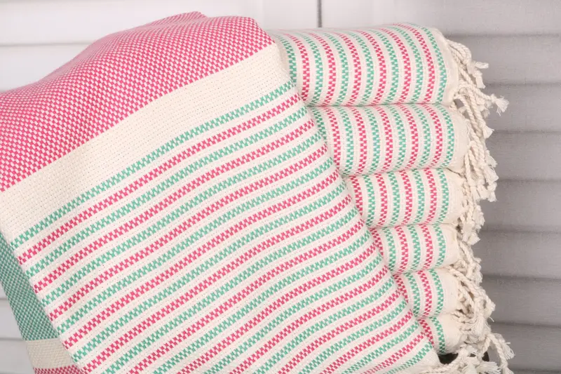 Bridesmaid Gifts, 70x40 Cotton Geometric Towel, Personalized Gift For Her, Absorbent Turkish towel, Bachelorette Party Gifts Bridesmaids, Yoga Towel - 1