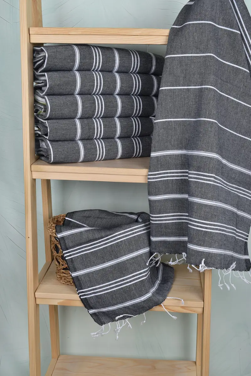 Personalized Bridesmaid Gift, Handmade Gift, Custom Hand Towel, Spa Towel, Turkish Hand Towel, 40x24 Cotton Striped Towel, Personalized Gifts - 3